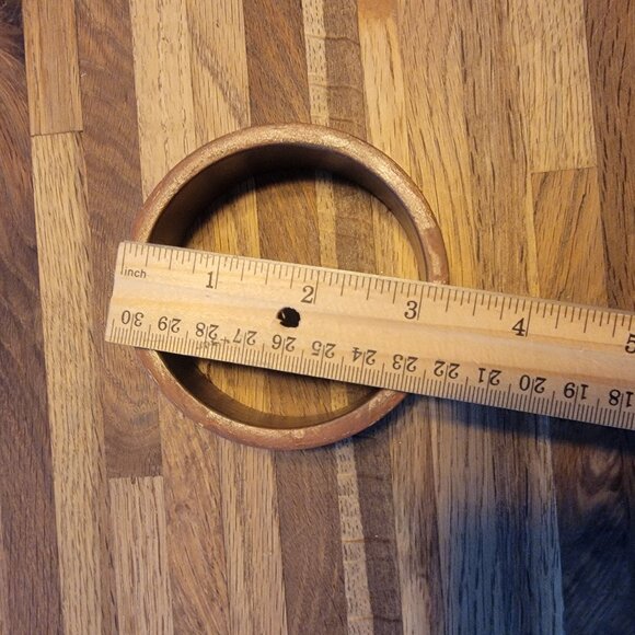 1.25" Wide Wooden Bangle Bracelet, Vintage Boho - Picture 11 of 13